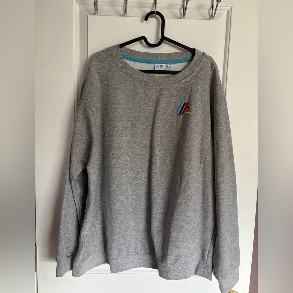 Gray Crew Neck Sweater Size XL oversized